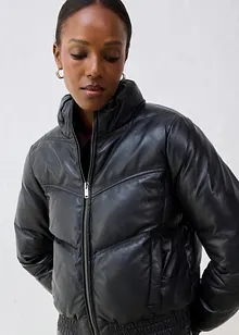 Quiltad skinnjacka i lammnappa, bonprix