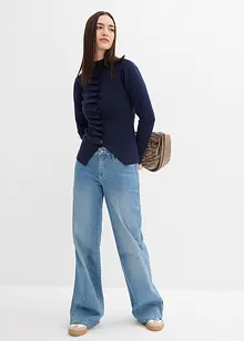 Finstickad cardigan av mjuk viskosmix, bonprix