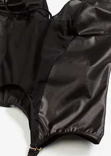 Linne med strumpehandshållare + stringtrosa (2 delar), bonprix