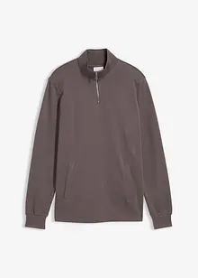 Sweatshirt i ekologisk bomull, med praktiska fickor och rak nederkant, bonprix