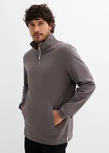 Sweatshirt i ekologisk bomull, med praktiska fickor och rak nederkant, bonprix