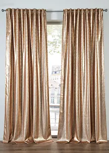 Gardinlängd i glansig sammet (1-pack), även i längre modell, bonprix