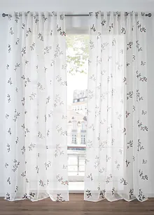 Gardin med motiv av mistelkvistar (1-pack), bonprix