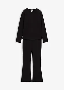 Långärmad topp och jerseybyxa (2 delar), bonprix