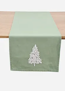 Bordslöpare av ekologisk bomull med broderi, bonprix