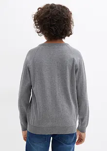 Finstickad tröja i ren bomull (2-pack), bonprix