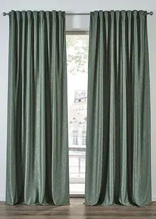 Sammetsgardin med krinklad effekt (1-pack), bonprix