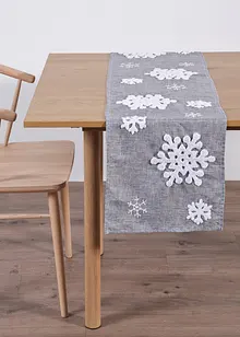 Bordslöpare med fluffiga snöflingor, bonprix