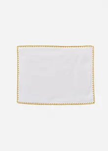 Bordstablett i ekologisk bomull med glansig bård (2-pack), bonprix