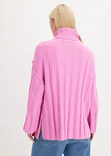 Ribbstickad polotröja, bonprix