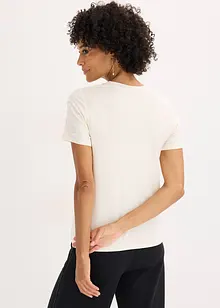 T-shirt med pärlapplikation, bonprix