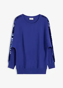 Finstickad tröja med paljetter, bonprix