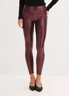 Glansiga leggings i skinnimitation, bonprix