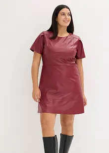 Klänning i skinnimitation, bonprix