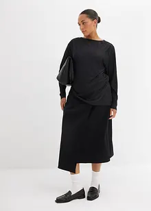 Långärmad topp med struktureffekter, bonprix