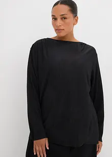 Långärmad topp med struktureffekter, bonprix