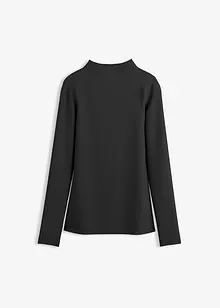 Långärmad topp i ribbat material, bonprix