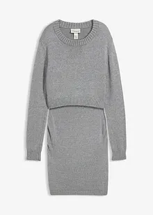 Mammaset i 2 delar bestående av tröja och kjol av bomull med glansiga trådar, bonprix