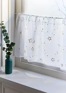 Cafégardin med glansiga stjärnor, bonprix