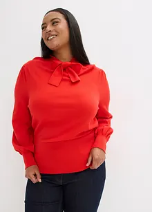 Finstickad tröja i viskosmix, bonprix