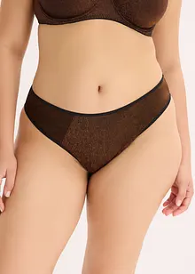 Maxistringtrosa i glittrande material, bonprix