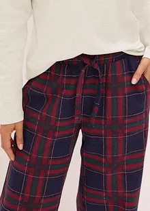 Pyjamas med flanellbyxa och presentpåse, bonprix