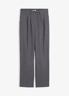Tunnformad byxa i mjuk materialmix, bonprix