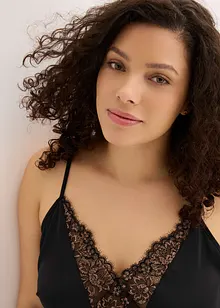 Negligé i satin med glittergarn, bonprix