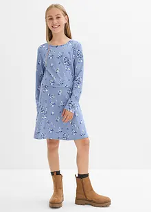 Långärmad jerseyklänning av ekologisk bomull, bonprix