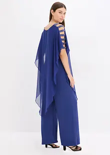 Jumpsuit med poncho i tunn chiffong, bonprix