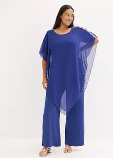 Jumpsuit med poncho i tunn chiffong, bonprix