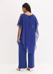 Jumpsuit med poncho i tunn chiffong, bonprix