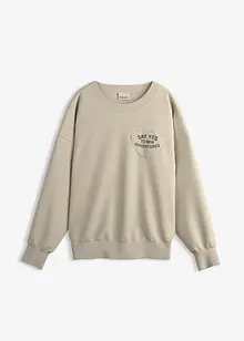 Oversizesweatshirt i mjuk bomullsmix, bonprix