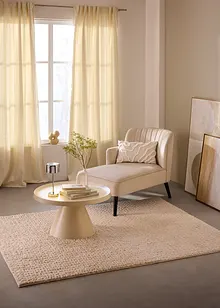 Ogenomskinlig gardinlängd i mjuk chenille (1-pack), bonprix