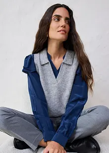 Slipover med alpackaull, bonprix