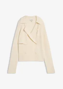 Cardigan i bomull och ull, bonprix