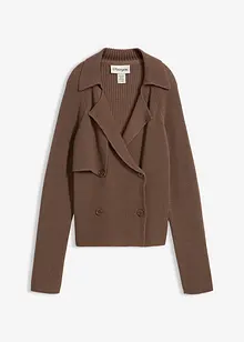 Cardigan i bomull och ull, bonprix