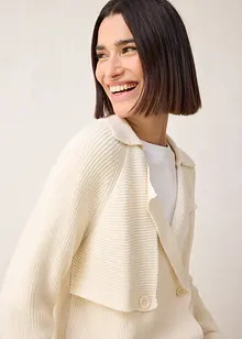 Cardigan i bomull och ull, bonprix