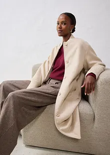 Yllekappa med stickade detaljer, bonprix