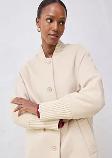 Yllekappa med stickade detaljer, bonprix