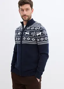 Hudvänlig lusemönstrad cardigan i ren bomull, bonprix