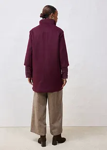 Kappa i ylleblandning med innerjacka i dun (2 delar), bonprix