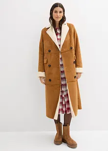 Kappa i skinnimititation med värmande teddyfoder, bonprix