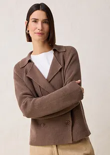 Cardigan i bomull och ull, bonprix