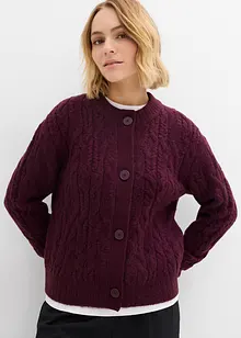 Grovstickad cardigan, bonprix
