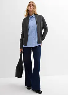 Stickad kofta av ekologisk bomull, bonprix