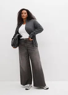 Stickad kofta av ekologisk bomull, bonprix