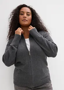 Stickad kofta av ekologisk bomull, bonprix