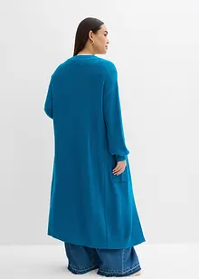 Stickad långkofta med nedhasade axlar, bonprix