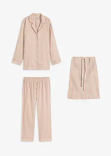 Vävd flanellpyjamas med gåvopåse, bonprix